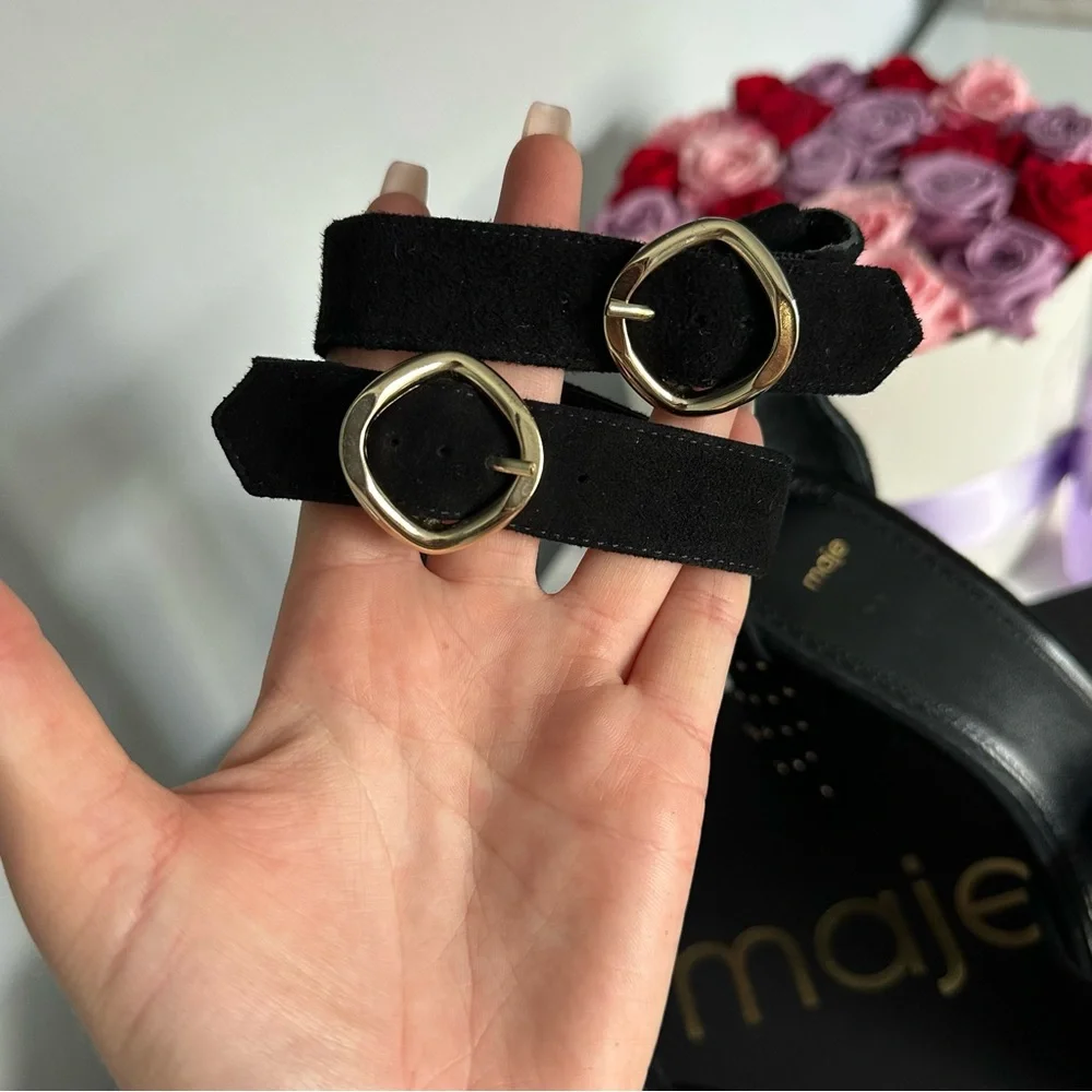 Maje Black block heels Size 37 - Picture 7 of 12